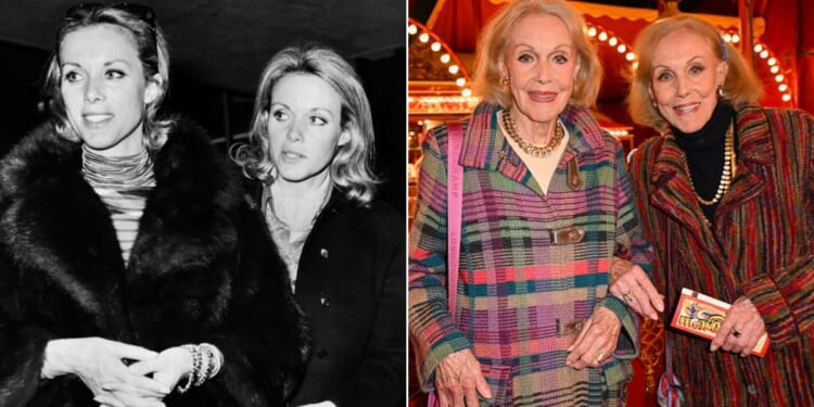 Twins Alice and Ellen Kessler, pictured at left in April 1973 and at right on Oct. 24, 2025, died Monday by assisted suicide.