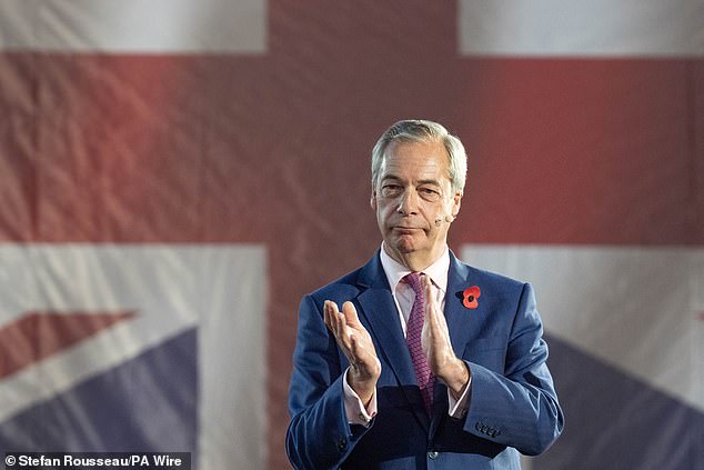 Reform UK leader Nigel Farage, pictured at a press conference last week, will on Tuesday set out Budget proposals that he says would save the government £25billion