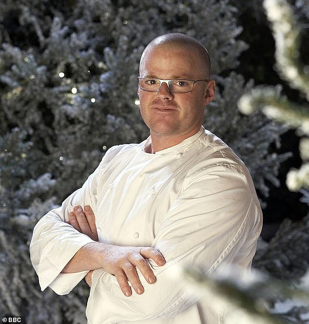 Heston Blumenthal pictured on BBC show Heston Blumenthal's Perfect Christmas. Dinner at  his restaurant in Bray, Berkshire could cost up to £2,700, not including wine