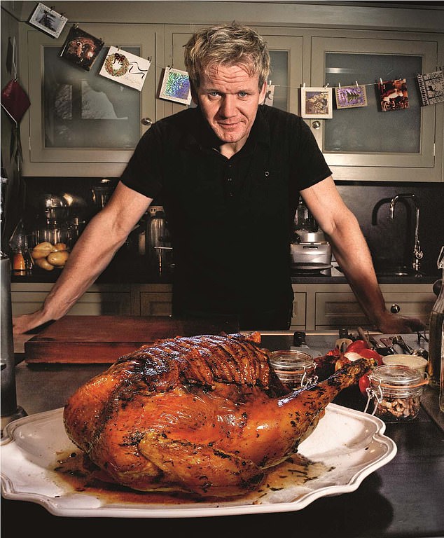 Gordan Ramsey pictured on the Channel 4 show Christmas With Gordon. Dinner at his London restaurant will set you back £345 per person