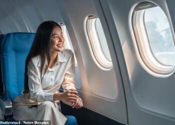 A former flight attendant has revealed the best and worst seats on a plane for avoiding mid-flight skin damage (stock)