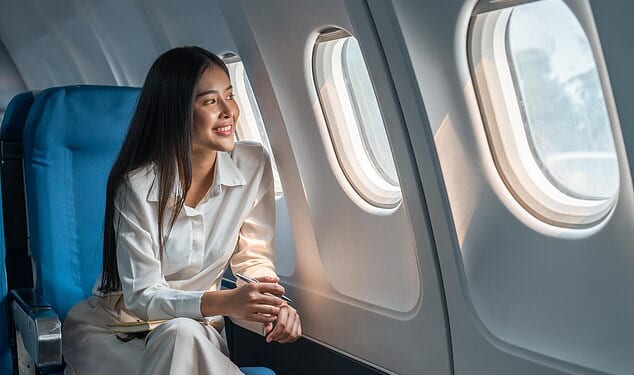 A former flight attendant has revealed the best and worst seats on a plane for avoiding mid-flight skin damage (stock)