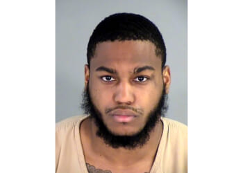 This booking photo released by the Henrico County Sheriff's Office shows Christopher Darnell Jones Jr., who was arrested on Nov. 14, 2022, in the fatal shooting of three football players at the University of Virginia.
