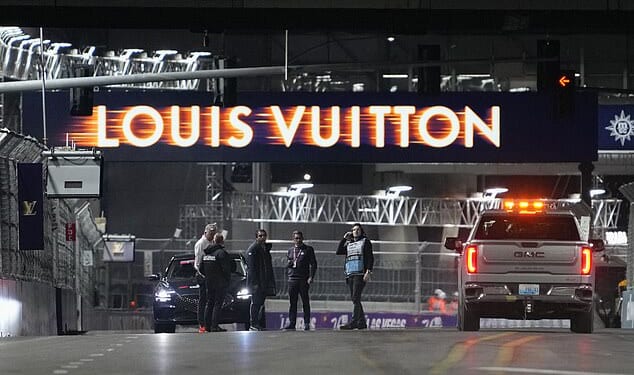 Formula One's Las Vegas Grand Prix halted by loose MANHOLE COVER - which isn't even shown in TV cover-up