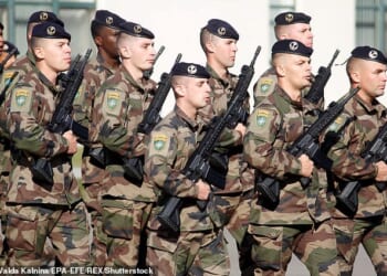 French soldiers serving at the NATO Enhanced Forward Presence battlegroup. Nearly three decades after scrapping conscription, France is reintroducing national military service