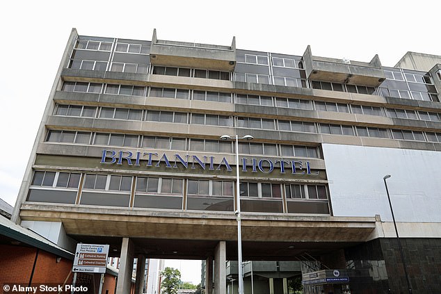 Britannia Hotel in Coventry is known for its Brutalist architecture, built in 1973, which spans Fairfax Street