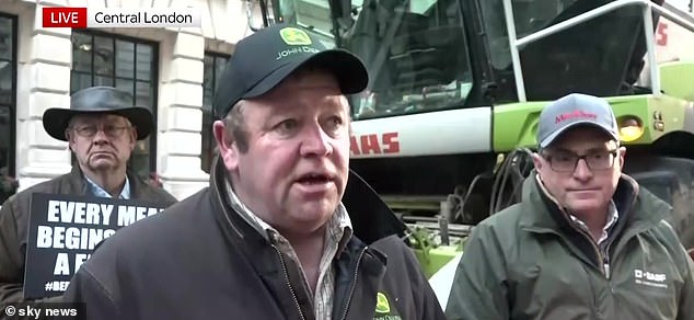 Speaking to Sky News, organiser Dan Willis from Berkshire Farmers, said he was 'absolutely devastated', by the restrictions on their demonstration