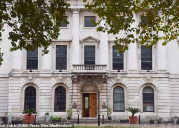 If the development is given the go-ahead the embassy at the site of the old Royal Mint (above) would become the largest in Europe