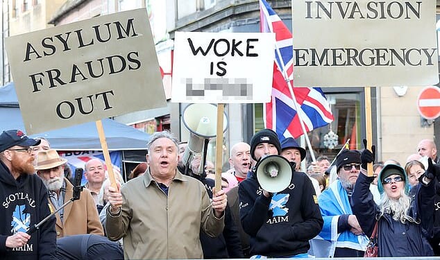 Locals gathered in Inverness city centre on Saturday for a protest over the plans for Cameron Barracks