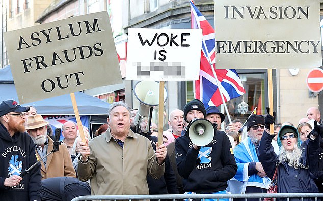 Locals gathered in Inverness city centre on Saturday for a protest over the plans for Cameron Barracks