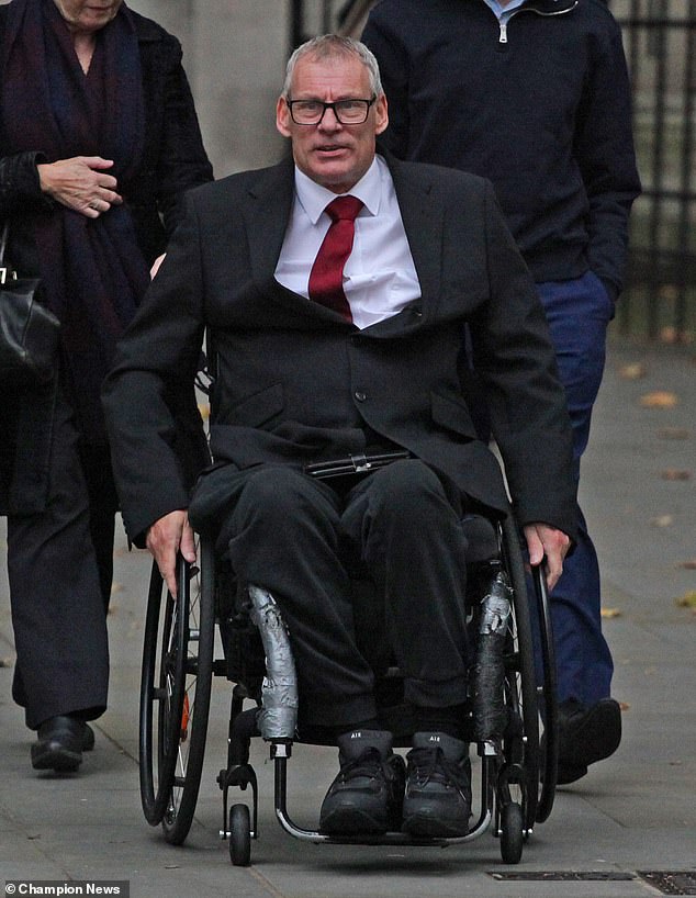 Barry Relph, 59, was paralysed after falling off a stepladder while trimming trees