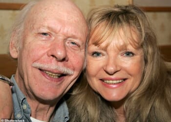 Pictured: Murphy with his wife, Hi-de-Hi! star Linda Regan, who he has left part of his fortune to