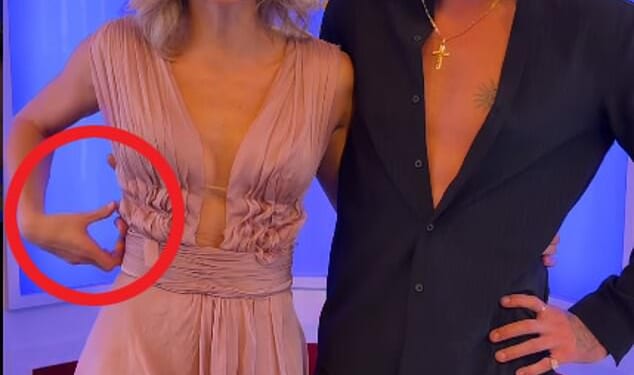 This is the awkward moment Giovanni Pernice's dance partner Francesca Fialdini batted his hand away from her waist