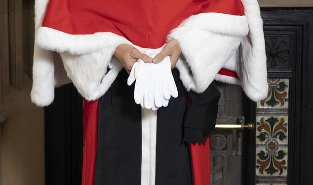 Mr Justice Peel (pictured) made the ruling in relation to a toddler named D despite the history of serious domestic abuse against her mother