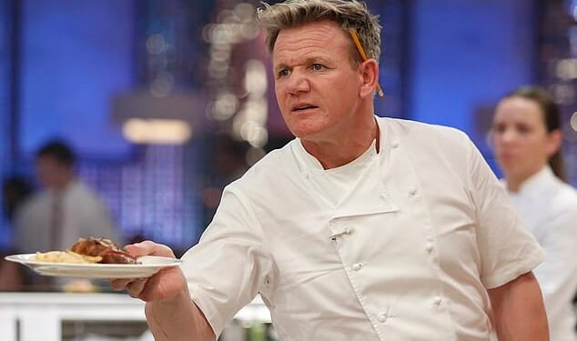 Gordon Ramsay says there is 'no way' he will offer an 'Ozempic tasting menu' for diners using weight loss injections (pictured while appearing in Hell's Kitchen earlier this week)