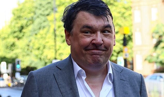 Graham Linehan kicked off a vicious social media race storm. Pictured: The Father Ted creator outside Westminster Magistrates' Court on September 4