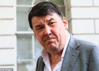 Graham Linehan (pictured on September 4, 2025) has fallen out with Ardal O'Hanlon over his transgender views as the writer accuses the Father Ted star of 'smearing' him in the press