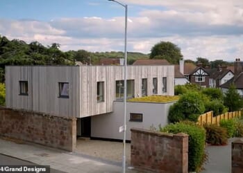 A Grand Designs couple who transformed their 1960s bungalow into a modern home 'hated' by their neighbours have revealed they've finally completed it after nine years (pictured: the finished home)