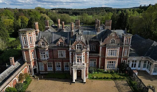 Lynford Hall in Norfolk became a familiar backdrop to viewers of the hit sitcom, with its central courtyard doubling for the French town square of Nouvion