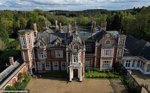 Lynford Hall in Norfolk became a familiar backdrop to viewers of the hit sitcom, with its central courtyard doubling for the French town square of Nouvion