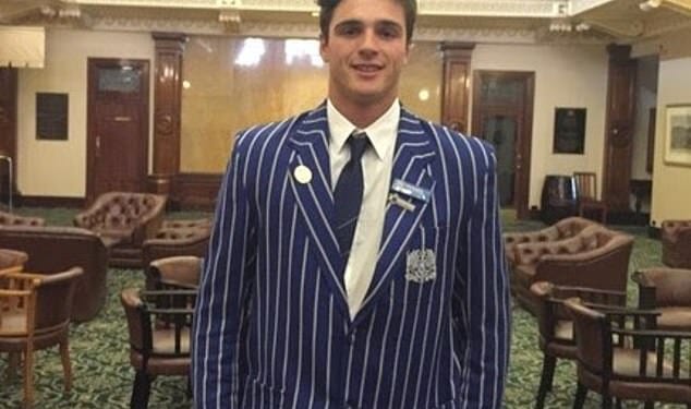 Jacob Elordi 's former school in Brisbane paid tribute to the Saltburn actor, sharing a heart-warming message honouring his success on the screen. Pictured: Jacob Elordi in 2015