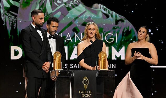 Hannah Hampton was presented the Yachine Trophy by Mary Earps just last month