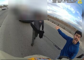 The footage started with Valente Ayala, the boy's stepfather, crying 'My kid is dead' to a Las Vegas police officer