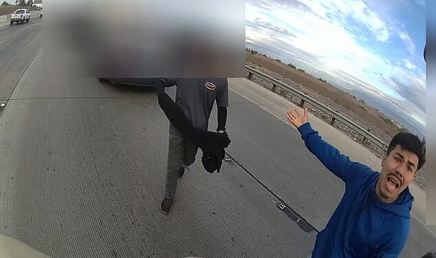 The footage started with Valente Ayala, the boy's stepfather, crying 'My kid is dead' to a Las Vegas police officer