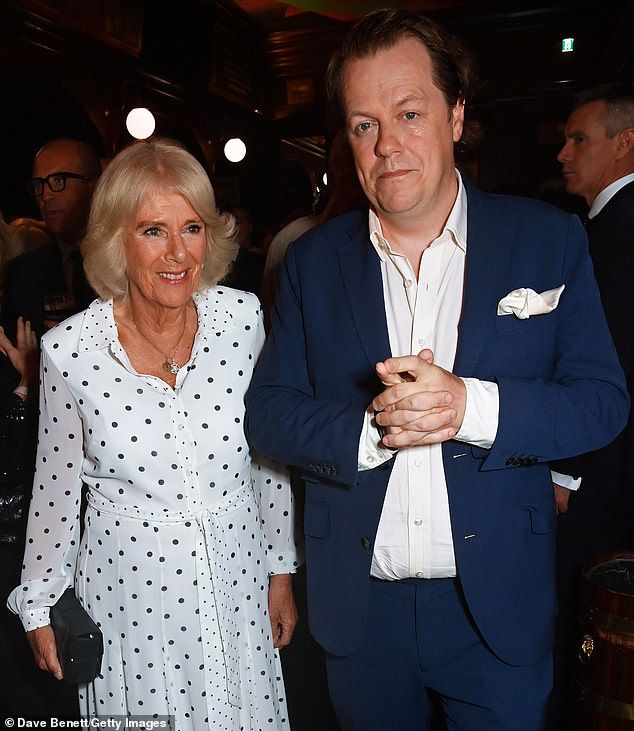 Tom Parker Bowles, pictured with mother Queen Camilla last year, witnessed his ‘darling’ Jack Russell, Maud, savaged by a mastiff near Kensington Palace