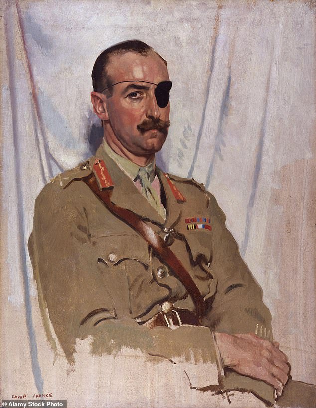 Lieutenant-General Sir Adrian Carton de Wiart (pictured) built a reputation as, quite simply, the ‘unkillable soldier’ – a man with a relish for warfare who kept fighting despite everything the enemy could throw at him
