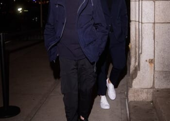 Fashion designer Calvin Klein, 83, suffered an awkward stumble while stepping out in New York with his much younger boyfriend Kevin Baker last week