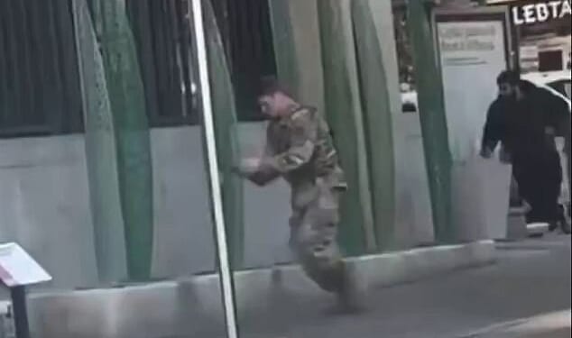 The unidentified soldier let off five rounds immediately after Lakanwal, 29, is said to have ambushed Andrew Wolfe, 24, and Sarah Backstrom, 20