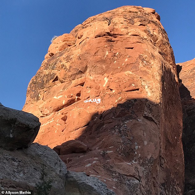 Horrified hikers have shared photographs of the destruction on the red rock vistas in the popular beauty spot, while park rangers are furloughed or forced to stay home