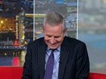 Hilarious moment veteran BBC newsreader bursts out laughing over Christmas tree innuendo about 'small one' going up at the weekend