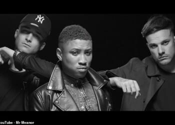 The British-American pop trio, known as 'Mr Meanor', visited schools across the north of England in 2016