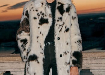 Stand out from the crowd with this striking £85 Cream Cow Print Faux Fur Coat from Next