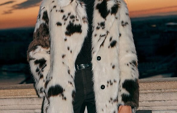 Stand out from the crowd with this striking £85 Cream Cow Print Faux Fur Coat from Next