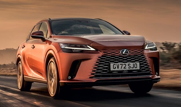 Lexus crossover SUV models, namely the RX range, are the cars most likely to be stolen in the UK