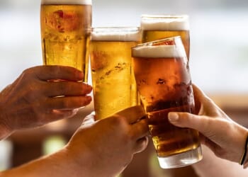 A new study has found people think the same beer tasted sweeter when they sipped it from a thicker-rimmed glass compared with a thin-rimmed one (file photo)