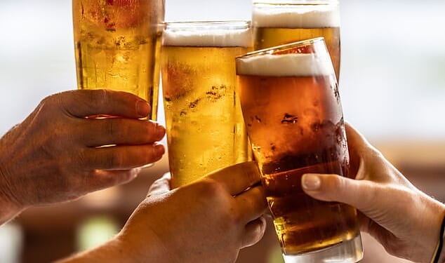 A new study has found people think the same beer tasted sweeter when they sipped it from a thicker-rimmed glass compared with a thin-rimmed one (file photo)