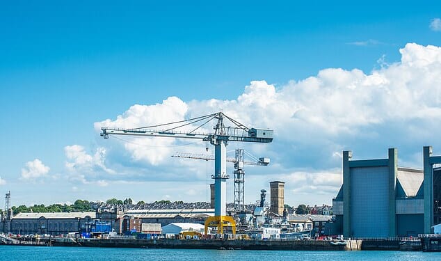 HMNB Devonport is the largest such facility in western Europe and boasts four miles of waterfront including 15 dry docks and 25 tidal berths. The ratio of Chinese restaurants to Indian takeaways near to the facility is a striking 7:1