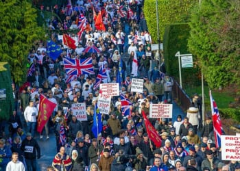 Furious residents have taken to the streets once again in a major backlash against government plans to move hundreds of lone male asylum seekers into an army training camp on the edge of Crowborough, East Sussex