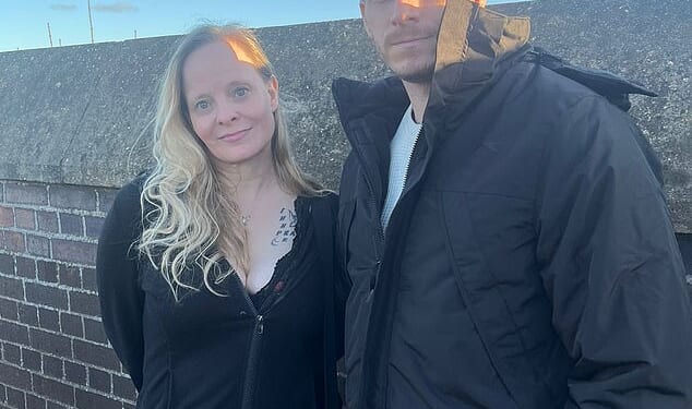 Dayna Arnold, 48, boarded the train with partner, site manager Andy Gray, 37, before the incident began minutes later