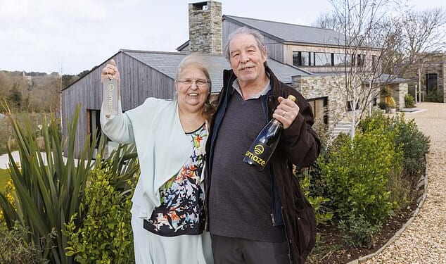 The husband of a dinner lady who won a £3 million dream Cornish home in the Omaze lottery has been jailed for a series of sex crimes against children. But relatives of the victims were furious that Anthony Doyle (pictured with wife Rose) was given just six years and three months for 10 offences, spanning 13 years