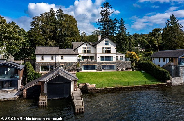 Research from the Mail has found a string of multi-million pound prestige Windermere properties placed on the market, such as this £8.5million lakeside six bed