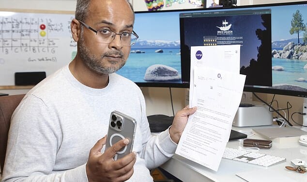 Shock: Nurul Basher was horrified to get a huge bill after buying a traveller¿s phone Sim for a US family holiday