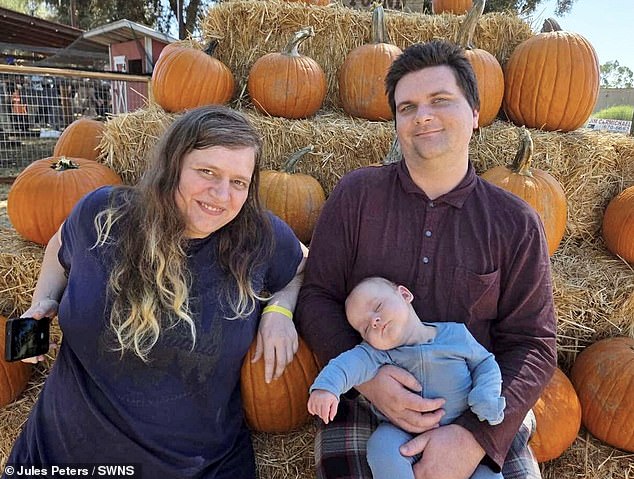 Katie Paul, 33, left, detained by ICE in front of her husband and six-month-old baby boy