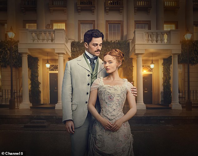 The shiny new series serves as a prequel and 'reimagining' of the Nobel-prize winning books written by John Galsworthy (Joshua Orpin as Soames Forsyte and Millie Gibson as Irene Forsyte)