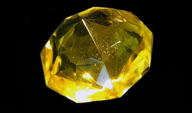 The 137-carat Florentine Diamond was tracked down to a bank vault in Canada (photo of a glass replica of the gem)