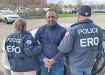 Immigration and Customs Enforcement officers arrested Sri Lankan national Sumith Gunasekera in Detroit, Michigan, on Nov. 12, 2025.